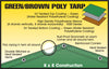 Dize Weathermaster® Brown/Green Poly Tarp (10 x 12 Ft)