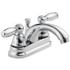 Bathroom Faucet, Teapot Spout, Chrome Finish, 2-Lever Handles