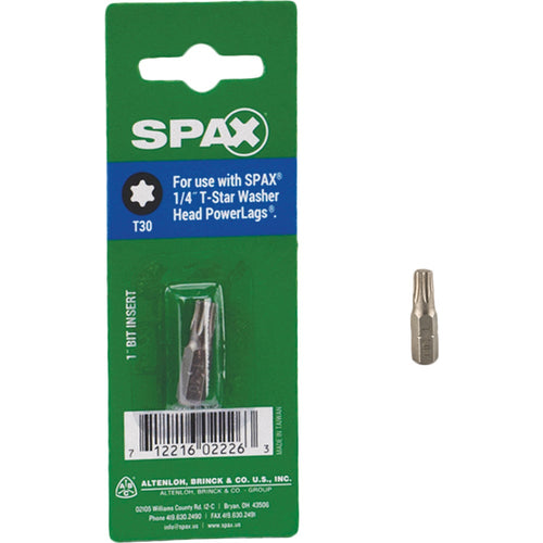 SPAX® Power Lags Steel T-Star Plus Screwdriver Bit 1/4 in. (1/4)