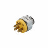 Eaton Cooper Wiring Straight Blade Plug 15A, 125V Yellow (125V, Yellow)