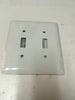 TayMac 364 849 Double Toggle Wall Plates Metal Jumbo White Smooth (White)