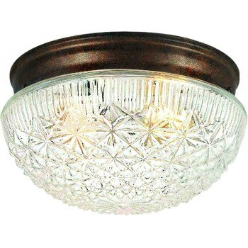 Hardware House 544734 Ceiling Light Fixture, 2 Light ~ Classic Bronze