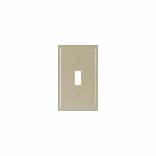 Eaton Cooper Wiring Standard Size Toggle Switch Wallplate, Ivory (Ivory)