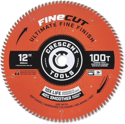 Crescent 12 x 100-Tooth FineCut™ Fine Finishing Circular Saw Blade (12 x 100-Tooth)