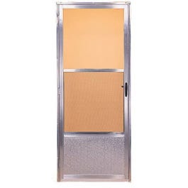 Storm Door, Self-Storing Screen, Mill Finish Aluminum, 32 x 80-Inch