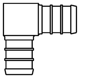 American Granby PEX Insert Brass 90 Elbow NL 3/4 X 1/2 (3/4 X 1/2)