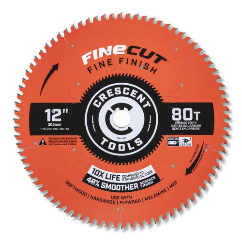 Crescent 12 x 80-Tooth FineCut™ Fine Finishing Circular Saw Blade (12 x 80-Tooth)