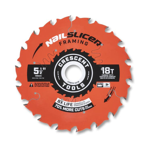 Crescent® 5-1/2 x 18-Tooth NailSlicer™ Framing Circular Saw Blade (5-1/2 x 18-Tooth)