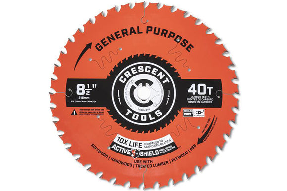 Crescent Circular Saw Blade 8 1/2 X 40 Tooth General Purpose (8 1/2