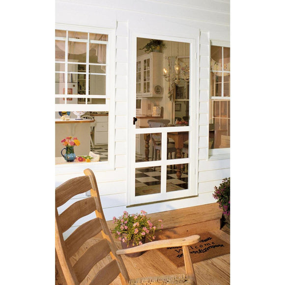 Snavely Kimberly Bay Victoria 32 In. W x 80 In. H x 1 In. Thick White Vinyl Screen Door