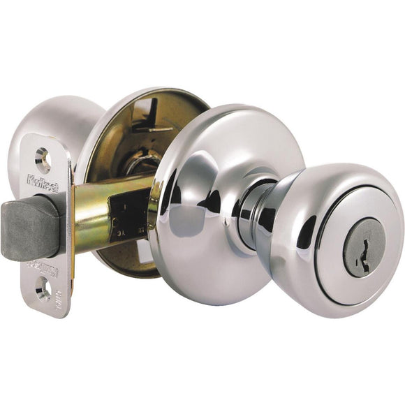 Kwikset Satin Chrome Mobile Home Entry Lockset