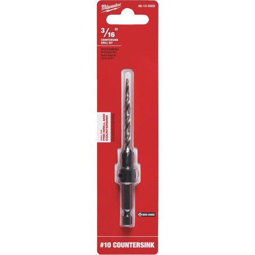 Milwaukee #10 - 3/16 In. High Speed Steel Countersink Bit