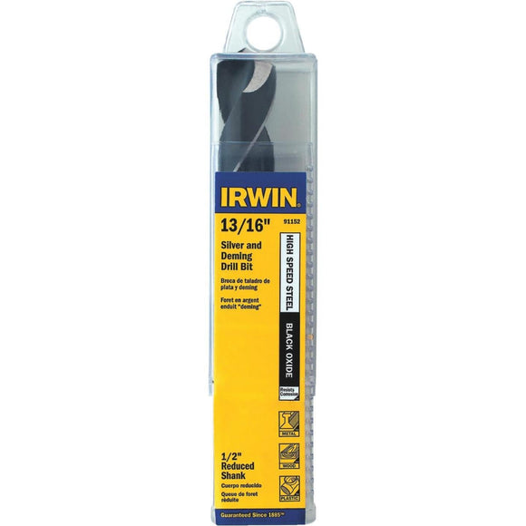 Irwin 13/16 In. Black Oxide Silver & Deming Drill Bit