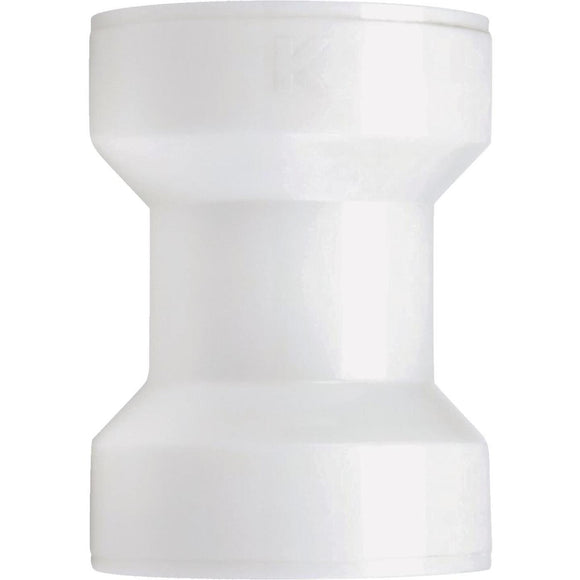 Keeney Insta-Plumb 1-1/2 In. White Plastic Straight Coupling