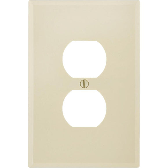 Leviton 1-Gang Smooth Plastic Oversized Outlet Wall Plate, Ivory