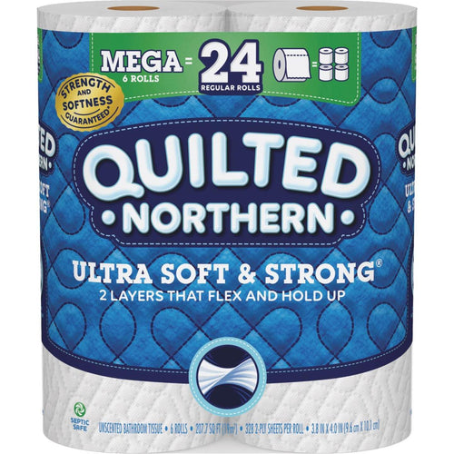 Quilted Northern Ultra Soft & Strong Toilet Paper (6 Mega Rolls)