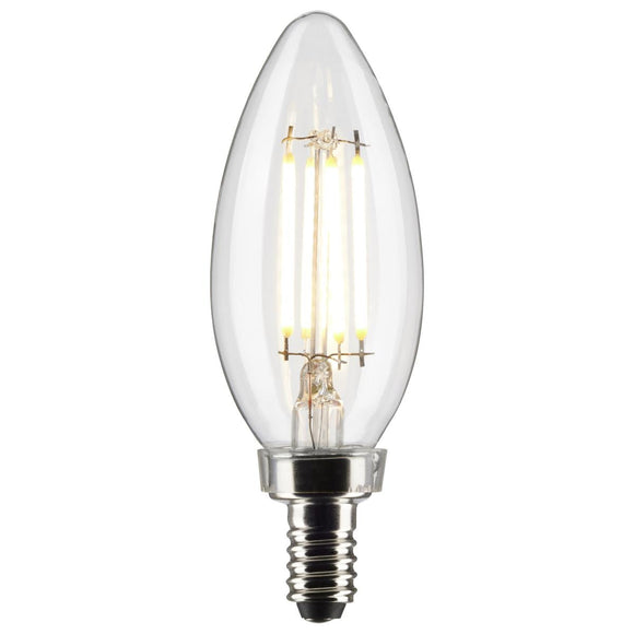Satco Lighting S21819 4B11/LED/927/CL/120V/E12/2CD LED Clear Candelabra
