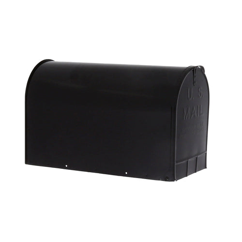 Gibraltar Black Stanley Galvanized Steel Post Mount Mailbox