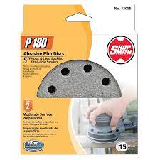 Shopsmith 5-Inch Hook & Loop 8 Hole Sanding Discs 180 Grit