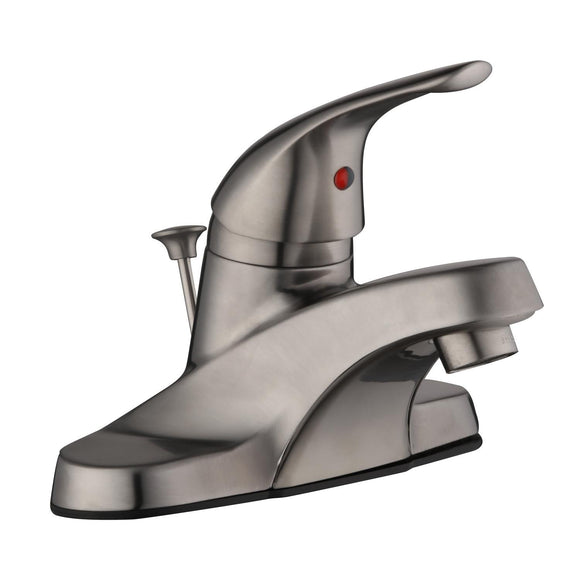 Design House Middleton Centerset Bathroom Faucet in Satin Nickel, 4-Inch