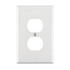 Leviton 022-PJ8-W Decora 1 Gang Duplex Receptacle Plate, White