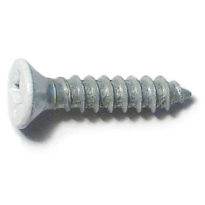 Monster Fastener White Steel Phillips Flat Head Hinge Screws