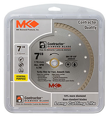MK Diamond Contractor Turbo Rim Diamond Blade