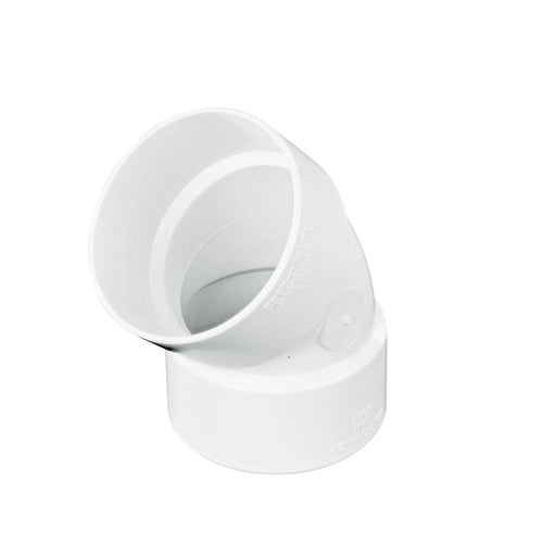 NDS PVC S&D 45° Elbow, 3 in. Hub X Hub