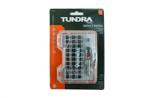Tundra Tools 33 Piece Impact Screwdriving Bit Set