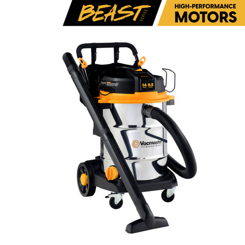 Vacmaster 14-Gallon* 6.5 Peak HP† Stainless Steel Wet/Dry Vacuum Beast Series™ VJE1412SW 0201