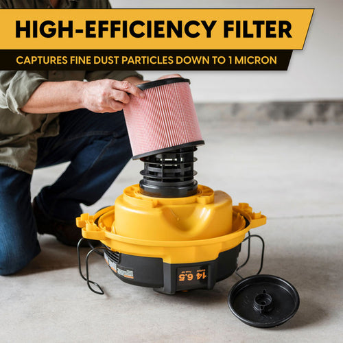 Vacmaster 14-Gallon* 6.5 Peak HP† Stainless Steel Wet/Dry Vacuum Beast Series™ VJE1412SW 0201