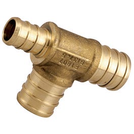 Barb Pex Tee, Lead-Free Brass, 3/4 x 1/2 x 3/4-In.