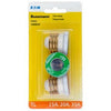 Plug Fuse, Type TL, Time Delay, Assorted Amps, 3-Pk.