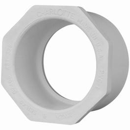 Pipe Reducer Bushing, Spigot x Slip, White, 1.5 x 3/4-In.