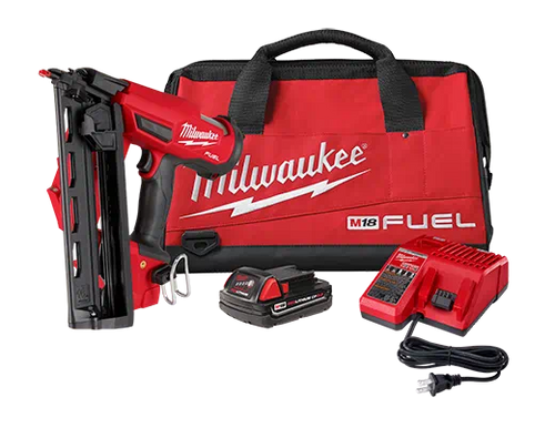 Milwaukee® M18 FUEL 16 Gauge Angled Finish Nailer Kit