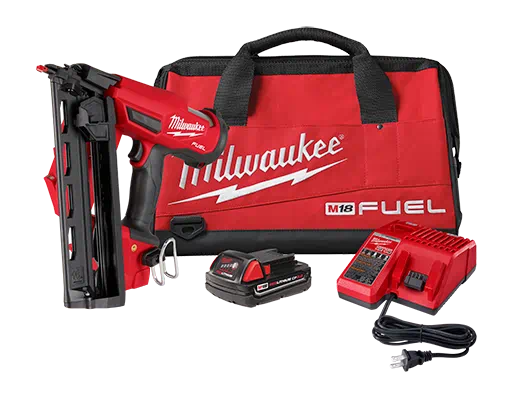 Milwaukee® M18 FUEL 16 Gauge Angled Finish Nailer Kit