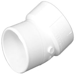 Pipe Fitting, DWV PVC Street Elbow, 22.5-Degree, 4-In.