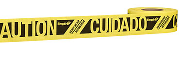 Empire Level 500' Reinforced Yellow Barricade Tape Caution/Cuidado