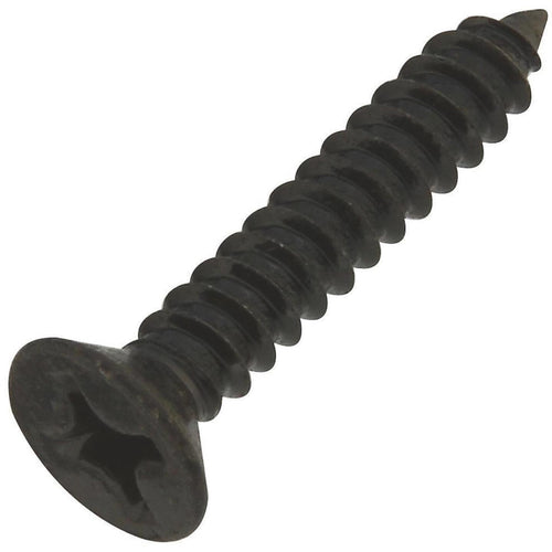 National #12 x 1-1/4 In. Phillips Flat Head Black Wood Screw (18 Ct.)