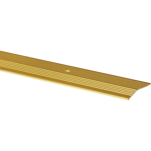 M-D Satin Brass Fluted 2 In. x 3 Ft. Aluminum Carpet Trim Bar, Extra Wide