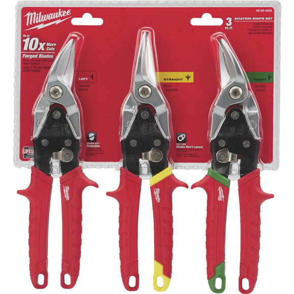 Milwaukee Aviation Snip Set (3 Piece)