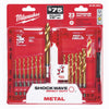 Milwaukee Shockwave 23-Piece Impact Duty Titanium Hex Shank Drill Bit Set, 1/16 In. thru 1/2 In.