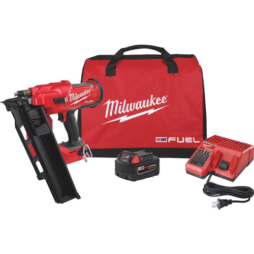 Milwaukee M18 FUEL 18 Volt Lithium-Ion Brushless 21 Degree Cordless Framing Nailer Kit