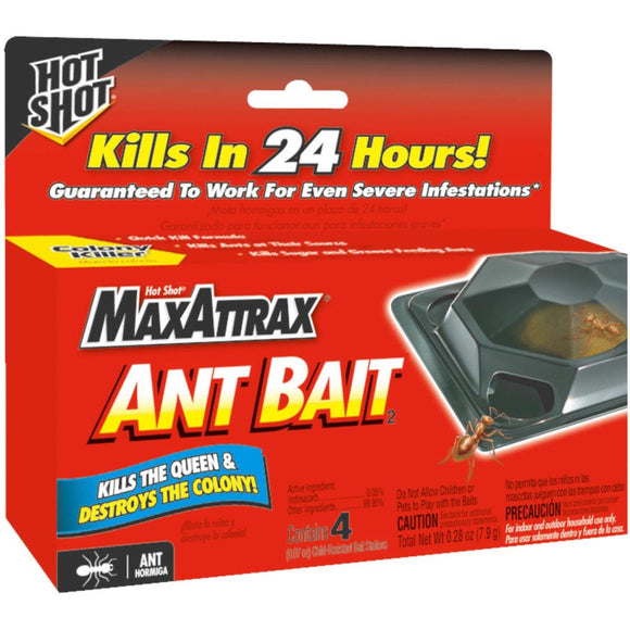 Hot Shot MaxAttrax 0.28 Oz. Solid Ant Bait Station (4-Pack)