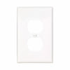 Eaton Cooper Wiring Duplex Receptacle Wallplate, White 1 Gang