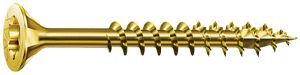 SPAX® Power Lags T-STAR plus Flat Head Yellow Zinc, Partial Thread - Multi-Purpose Structural Screws 10 x 2-1/2