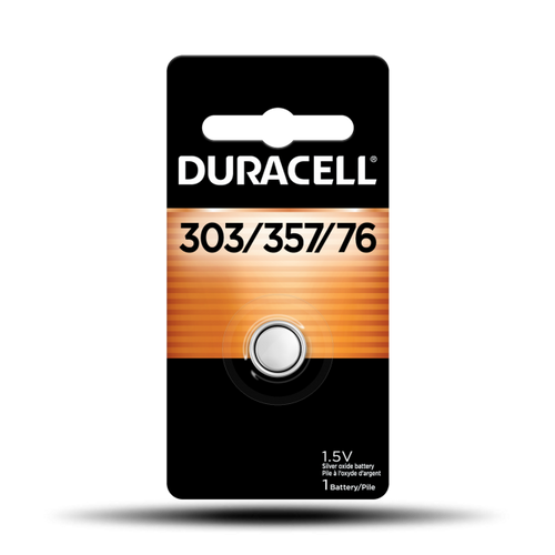 Duracell 303/357/76 Silver Oxide Button Battery