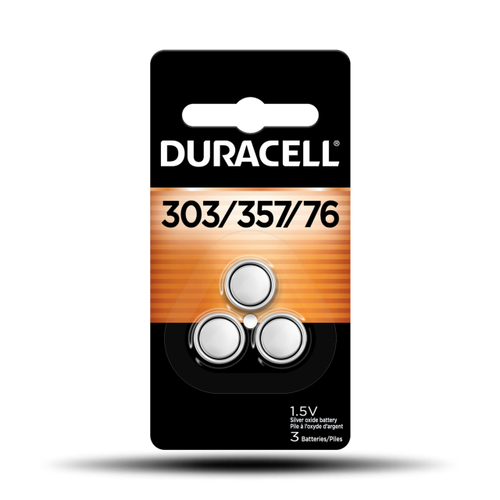 Duracell 303/357/76 Silver Oxide Button Battery