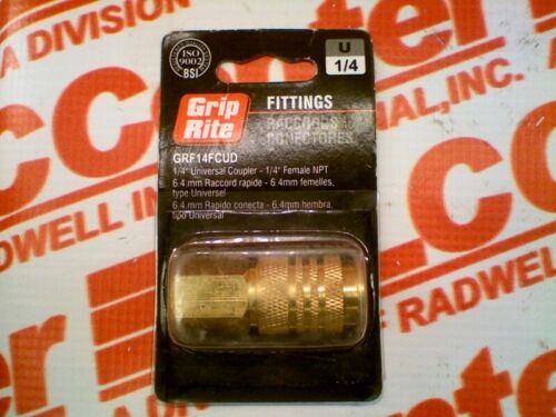 Grip Rite Universal Brass Couplers 1/4 Coupler Female 1/4 Npt