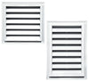 Builders Edge 20.2 in. x 26.2 in. Rectangular White Plastic UV Resistant Gable Louver Vent